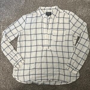 Abercrombie and fitch women's  and Navy Grid Pattern Shirt
